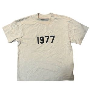 NEW FEAR OF GOD ESSENTIALS WOMENS 1977 SHORT SLEEVE T-SHIRT IN WHEAT SIZE SMALL